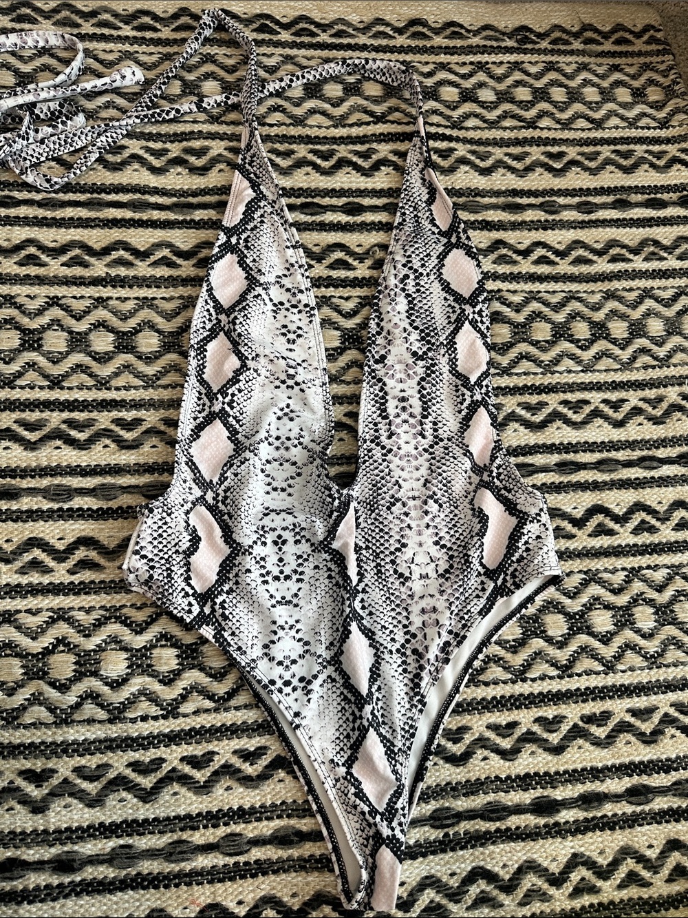 Snake-Print One-Piece Swimsuit
